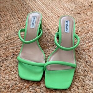 Steve Madden Lime Green Heeled Sandals